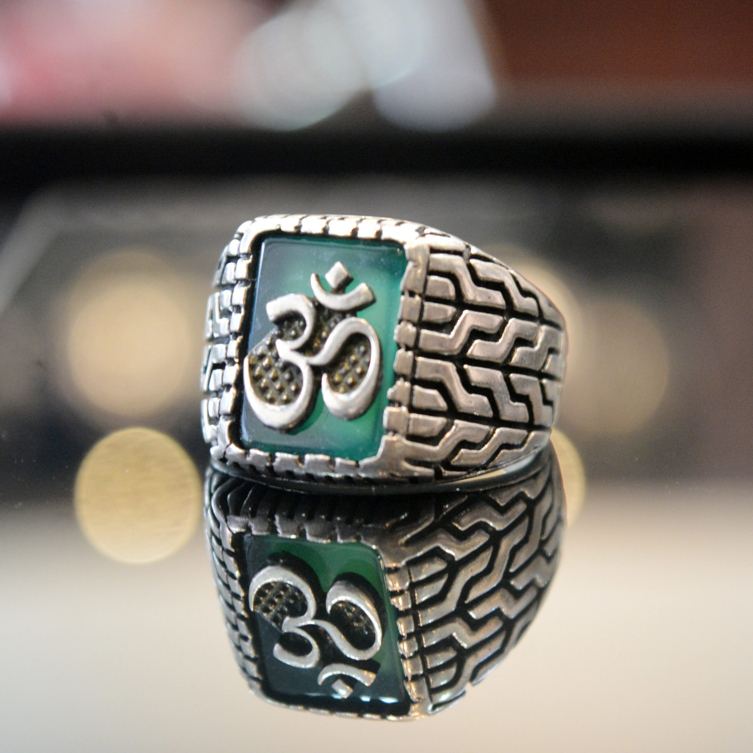 Om symbol ring for unisex made of sterling silver 925 yoga Hindu style VS GR 049 Rs 2450